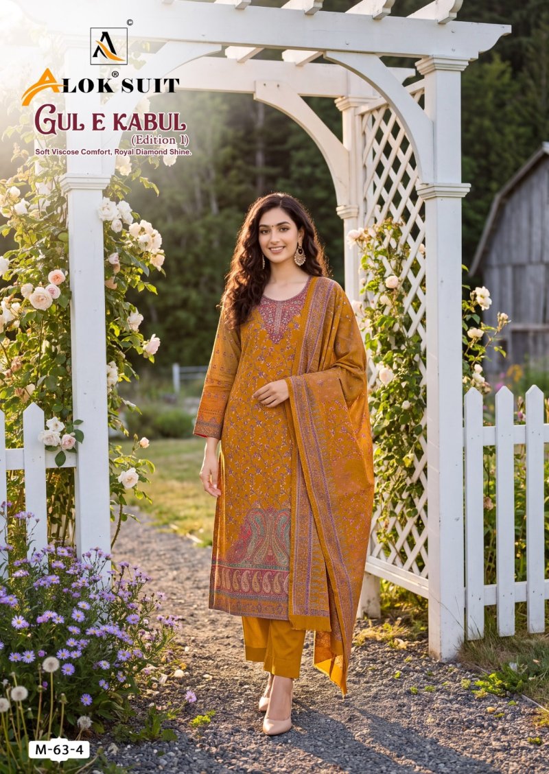 Gul E Kabul By Alok Viscose Pakistani Dress Material 